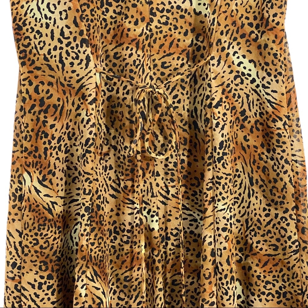 VINTAGE Maxi Dress Animal Print Sz M - Picture 5 of 8